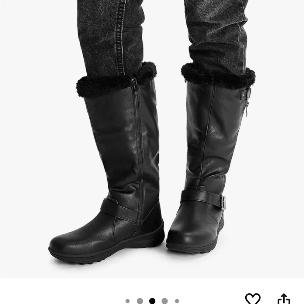 Dreampairs Women's Black Knee-High Boots size 8.5